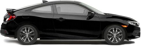 SlickMod Chrome Delete Blackout Vinyl Overlay for 2016-2021 Honda Civic Coupe Window Trim (Gloss Black) in Saudi Arabia