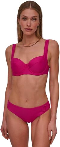 DKNY Women's Bikini Set Molded Bra Top & Low Rise Bottom with Side Ring Detail in Kuwait