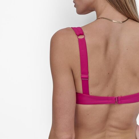 DKNY Women's Bikini Set Molded Bra Top & Low Rise Bottom with Side Ring Detail in Kuwait