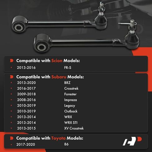 A-Premium 2 x Rear Forward Lower Suspension Lateral Arms, Compatible with Subaru Outback 2010-2019, Forester, Impreza, Crosstrek, Legacy, XV Crosstrek, WRX STI, BRZ & Scion FR-S 7 & Toyota 86 in Saudi Arabia