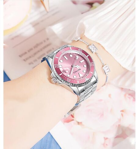 Pasoy Women’s Dial Watch Watch أنيقة 38 مم سوار الفولاذ المقاوم للصدأ الفولاذ المقاوم للصدأ in Kuwait
