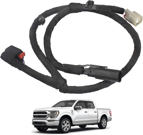 Rear Box Lighting LH Driver Side Bed Lamp Wiring Harness Jumper Assembly Compatible with 2021-2024 Ford F-150 Replaces ML3Z-14A411-F ML3T-13B669-BA ML3T-13B669-BB in Saudi Arabia