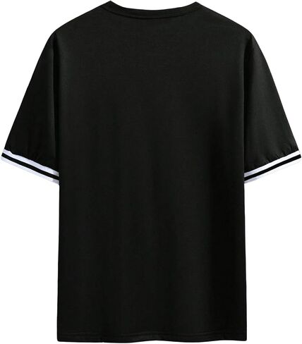Milumia Men's Letter Graphic Short Sleeve Shirts Crew Neck Casual Tee Shirt Tops in Saudi Arabia