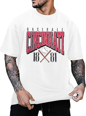 Baseball Shirts for Men Baseball Player Graphic Tee Men's T-Shirt for Baseball Fans Game Day Gifts Mens Short Sleeve Tops in Kuwait