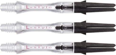 Dart Shafts: Carbon Fiber - Spinning - for Soft Tip and Steel Tip Darts - Clear Black 370 (Extra Long Slim) in Kuwait
