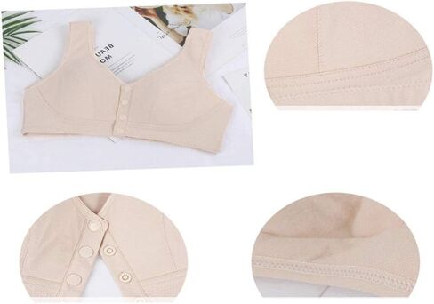 Women Wireless Cotton Padded Bras, Women Lingerie Front Close Snap T-Back Cozy Bra Pack of 1/2/3 (34-44BCD) in Saudi Arabia