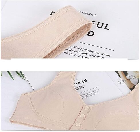 Women Wireless Cotton Padded Bras, Women Lingerie Front Close Snap T-Back Cozy Bra Pack of 1/2/3 (34-44BCD) in Saudi Arabia