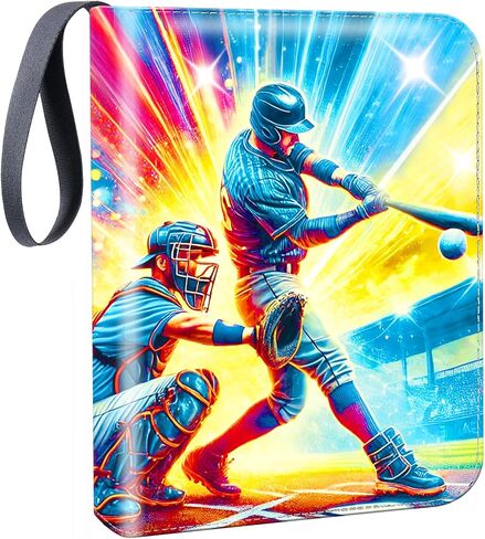 Zipper Card Binder for 900 Baseball Trading Cards, Premium 9-pockets Card Binder with Removable Sleeves, Gifts for Girls and Boys, Collectible Card Book Album for MTG, TCG, Sports Cards in Kuwait