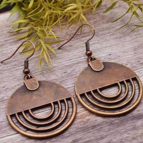 Boho Earrings for Women - Handmade Vintage Carved Dangle Earrings Party Birthday Perfect Stylish Gifts in Saudi Arabia