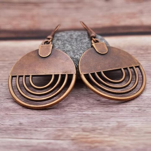 Boho Earrings for Women - Handmade Vintage Carved Dangle Earrings Party Birthday Perfect Stylish Gifts in Saudi Arabia