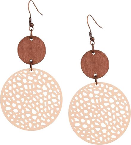 Boho Earrings for Women - Handmade Vintage Carved Dangle Earrings Party Birthday Perfect Stylish Gifts in Saudi Arabia