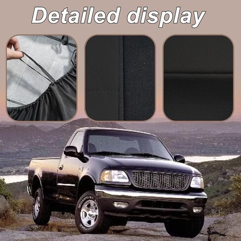 غطاء مقعد المقعد الأمامي من أجل فورد F150 F250 F350 1992-1998 ، نسيج أكسفورد الثقيل ، لا يوجد مسند ذراع مركزي ، واقي مقعد الشاحنة القابل للغسل in Kuwait