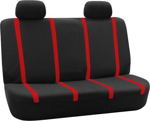 FH Group Car Seat Covers Rear Set Cloth - Car Seat Covers with Removable Headrest,Universal Fit,Automotive SeatCovers,Washable Car SeatCover for SUV,Sedan,Van Red in Kuwait