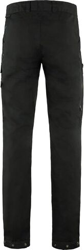 fjällräven vidda pro بنطلون تهوية للرجال - جيوب الشحن - حزام مع الحلقات - الأصفاد السفلية الأسود 52 (الولايات المتحدة 36) ل in Kuwait