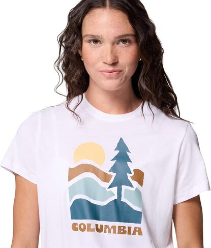 Columbia Women's Ruby Springs Graphic Fitted Short Sleeve in Saudi Arabia