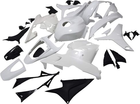 XKH- ABS FAIRING KIT HOUDWORK متوافقة مع Honda CBR600RR 2009-2012 2010 2011 أبيض غير مصقول [B01MV2CW06] in Saudi Arabia