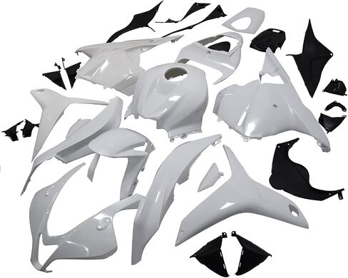 XKH- ABS FAIRING KIT HOUDWORK متوافقة مع Honda CBR600RR 2009-2012 2010 2011 أبيض غير مصقول [B01MV2CW06] in Saudi Arabia