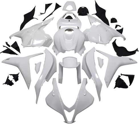 XKH- ABS FAIRING KIT HOUDWORK متوافقة مع Honda CBR600RR 2009-2012 2010 2011 أبيض غير مصقول [B01MV2CW06] in Saudi Arabia