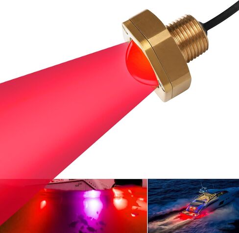 2 قطعة RGBW IP68 1/2in NPT ضوء قابس تصريف القارب مع جهاز تحكم عن بعد APP، ضوء LED للقوارب البحرية إضاءة تحت الماء لصيد الأسماك والسباحة والغوص، نظام تبريد ذكي، 4100LM in Kuwait