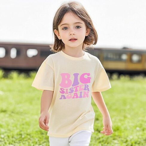 Big Cousin Shirt Toddler Girls Funny Letter Print T-Shirt Cool Cousins Club Tops Clothes 2-7 Years in Saudi Arabia