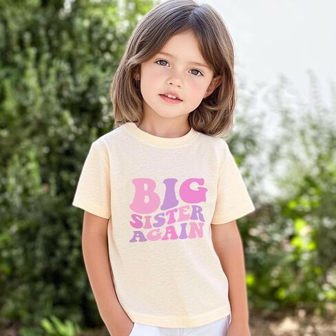 Big Cousin Shirt Toddler Girls Funny Letter Print T-Shirt Cool Cousins Club Tops Clothes 2-7 Years in Saudi Arabia