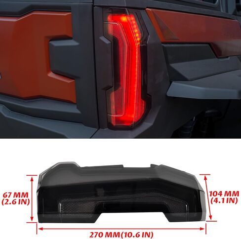 مصابيح ذيل Sautvs لـ Polaris Xpedition XP/XP 5/ADV/ADV 5 2024+ ملحقات ، مصابيح إيقاف المكابح الخلفية LED السوداء المدخنة (زوج واحد ، استبدل #2416628،2416629) in Saudi Arabia