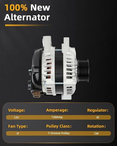 OCPTY Alternators Fit for Acura for TSX 2009-2014,for Honda for Accord 2008-2012,2.4L l4 ，12V 130Amp 7-Groove Pulley Automotive Replacement Alternators Replaces 11390 06311-R50-505RM in Saudi Arabia