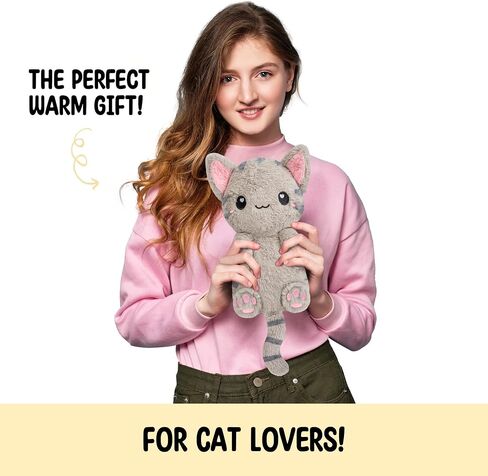 Calico Cat Microwavable 1.5 رطل وسادة تسخين غير معقولة للنساء والأطفال - لطيف وسادة ناعمة مريحة للحيوانات الدافئة القابلة للتسخين - كاواي ، Plushie الساخنة والبرودة - كاليكو كات هدايا للفتيات والنساء in Kuwait