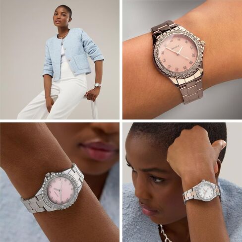 Sekonda Women's Quartz Watch 33mm with Stone Set Case, Analogue Display and Stainless Steel Bracelet in Kuwait