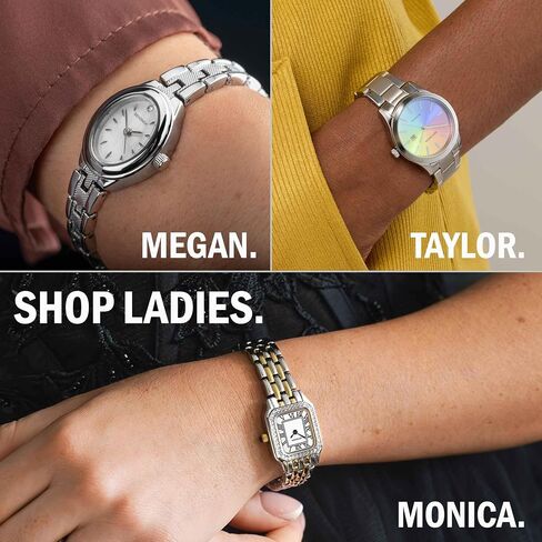 Sekonda Women's Quartz Watch 33mm with Stone Set Case, Analogue Display and Stainless Steel Bracelet in Kuwait