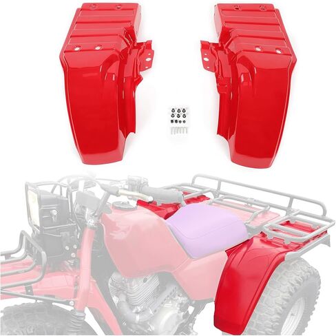 Hecasa 2 PCS Fender الخلفي متوافق مع 1985-1987 Honda Big Red 250 ATC250ES RED in Kuwait