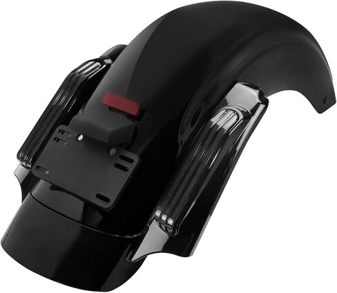 Hdbubalus دراجة نارية الخلفية الحاجز مع نظام الإضاءة LED مناسب ل Harley Touring Street Glide Road King Electra Glide 2014-2025 (Smoke Lens) in Kuwait