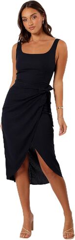 Petal & Pup Women's Misty Wrap Midi Dress in Saudi Arabia