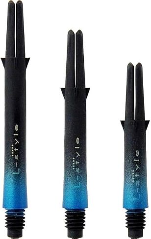 Dart Shafts: L-Shaft Carbon - Two Tone Ombre Gradient Stems - Silver 330 Medium/Long Length in Kuwait