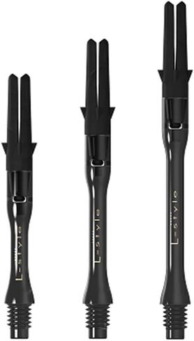 Dart Shafts: L-Shaft Carbon - Two Tone Ombre Gradient Stems - Silver 330 Medium/Long Length in Kuwait