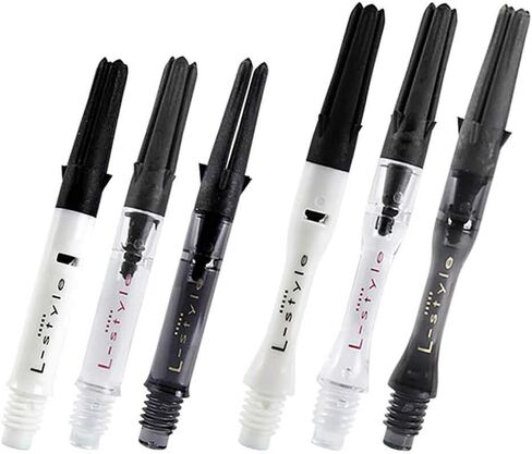 Dart Shafts: L-Shaft Carbon - Two Tone Ombre Gradient Stems - Silver 330 Medium/Long Length in Kuwait
