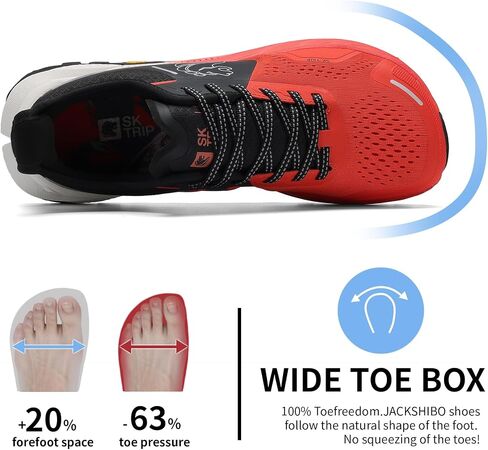 أحذية تشغيل MRIP Men Zero Drop Trail مع صندوق إصبع القدم الواسع - أحذية رياضية واسعة من الرجال للركض والتنس والتمارين in Kuwait