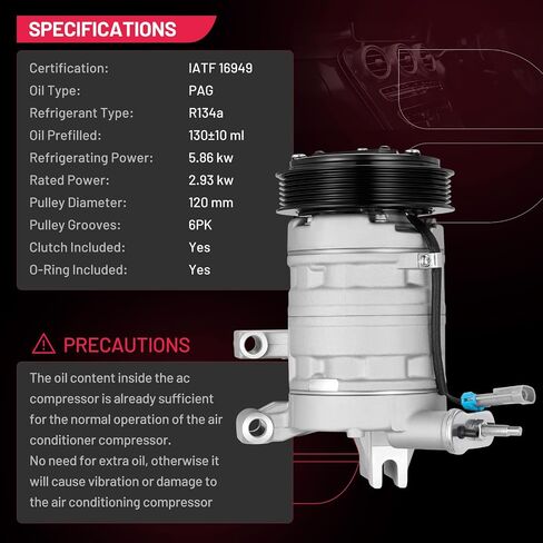 ضاغط الهواء Bdfhyk A/C ضاغط 58950 متوافق مع Chevry Silverado ، Blazer ، C1500 ، C1500 Suburban ، C2500 ، C3500 ، K1500 ، K2500 ، K3500 ، Sonora ، Taho in Saudi Arabia