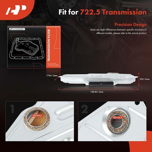 A-Premium Automatic Transmission Fluid Filter with Pan Gasket, Compatible with Mercedes-Benz E500, S320, S500, S600, SL320, SL500, SL600, 300SE, 300SL, 500E, 500SEC, 500SEL, 500SL, 600SEC, 600SEL in Saudi Arabia