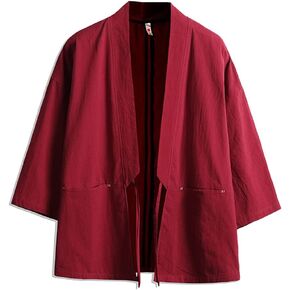 Big Size Men Kimono Cardigan Japanese Yukata Casual Outerwear Samurai Costume Clothing in Saudi Arabia