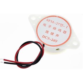 10PCS 95DB Alarm High-Decibel 3-24V 12V Electronic Buzzer Beep Alarm Continuous Beep SFM-27 HYT-3015(Black) in Kuwait