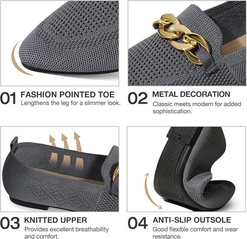 المتسكعون غير الرسميين للنساء مريح متماسكة متماسكة خفيفة الوزن شقق إصبع القدم للنساء in Kuwait