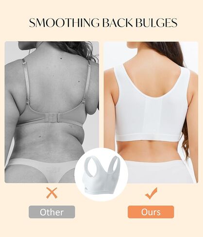 Cydream Wireless Front Closure حمالات الصدر للنساء لا تغطية كاملة الأسلاك - ما بعد الجراحة ضغط حمالة صدرية كل يوم مريح in Kuwait