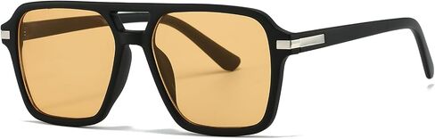 AIEYEZO Square Aviator Sunglasses for Women Men Fashion Retro Square Sun Glasses Classic Aviator Shades in Kuwait