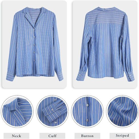 Button Down Shirts for Women Long Sleeve Summer and Spring Silky Lyocell Cotton Shirt Business Dressy Casual Blouses in Saudi Arabia