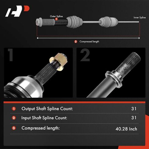 A-Premium CV Axle Shaft Assembly Compatible with Mazda CX-5 2017-2021, 6 2018-2021, 2.5L, Front Left Driver Side, Replace# FTH12560X in Saudi Arabia