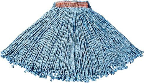 Rubbermaid Commercial FGF51800WH00 Premium 8-Ply Cut-End Blend Mop, 24-ounce, 1-inch Orange Headband, White in Saudi Arabia
