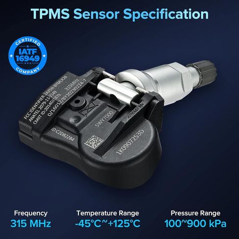 نظام مراقبة ضغط الإطارات BDFHYK 315 ميجا هرتز مستشعر TPMS متوافق مع Hyundai Accent وElantra GT وSonata؛ كيا كادينزا، فورتي، أوبتيما، سورينتو، سول 529332M000 529332M550 52933A5000 in Saudi Arabia