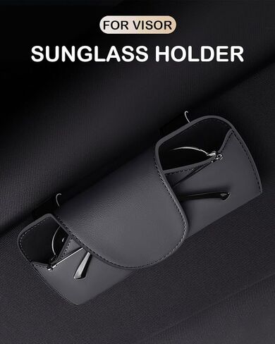 Sunglasses Holder for Car, Universal Glasses Case for Car Visor Clip, Magnetic Closure, Car Interior Accessories in Kuwait