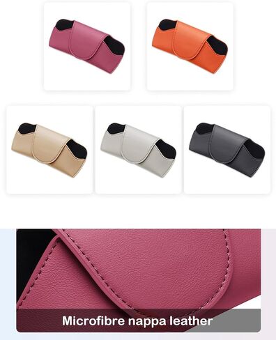 Sunglasses Holder for Car, Universal Glasses Case for Car Visor Clip, Magnetic Closure, Car Interior Accessories in Kuwait